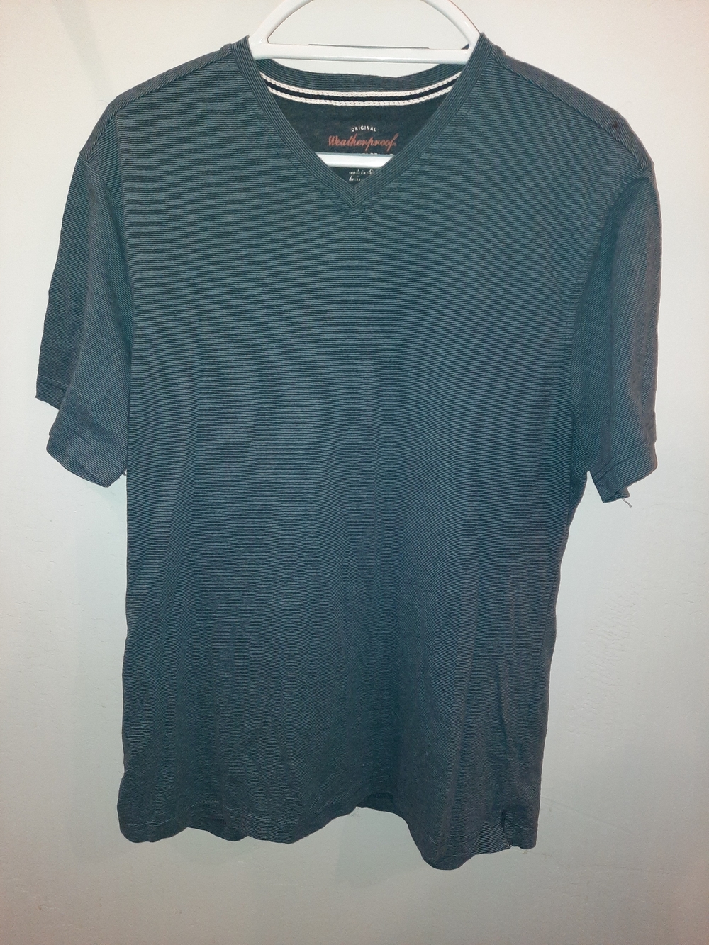 Weatherproof Vintage Men's V-Neck Short Sleeve Shirt Blue Size XL GUC